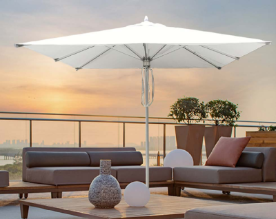 FHUM069 Premium Aluminum Center Pole Outdoor Umbrella with Push-Pull Operation System