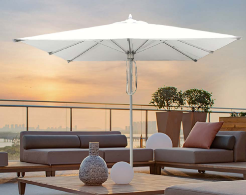 FHUM069 Premium Aluminum Center Pole Outdoor Umbrella with Push-Pull Operation System