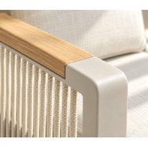 FHCH073-A1 Modern Outdoor Dining Chair with Cushioned Seat & Back