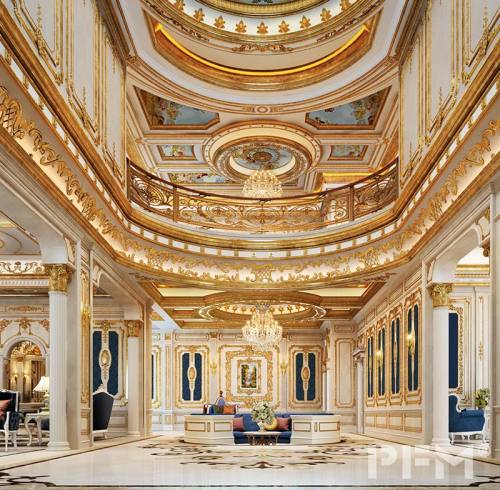 Luxury Arabic Palace Design | Classic Majlis Interior with Royal Gold Accents | Luxury House Design And Construction