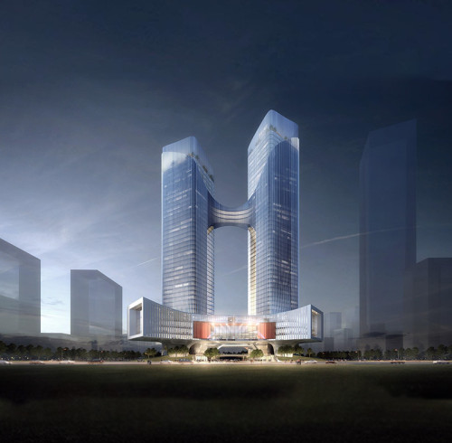 200-Meter Iconic Headquarters Tower in the Heart of Dongguan CBD