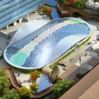 Large Atrium Irregular-Shaped Grid Steel Structure Skylight Dome