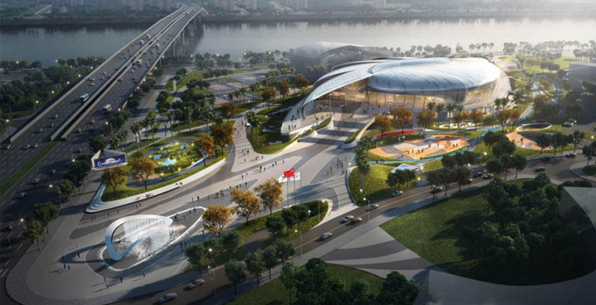 Guangzhou Nansha Sports Center facade curtain wall
