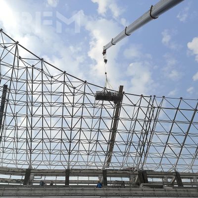 Outdoor Stadium Space Frame Roof System Long-Span Spatial Grid Structure Constrution