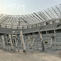 Large-Span Steel Space Frame Roof for Sports Facilities Modular Grid Structure for Stadium Roofing
