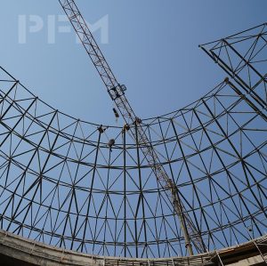 Long-Span Space Frame Roof Steel Space Frame Roofing System