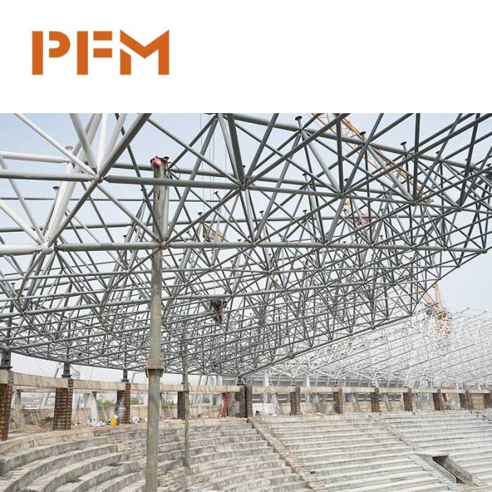 Long-Span Space Frame Roof Steel Space Frame Roofing System