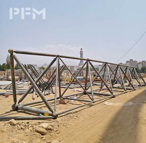 Large-Span Modern Steel Grid Roof Structure Solution Design Fabrication Installation Services