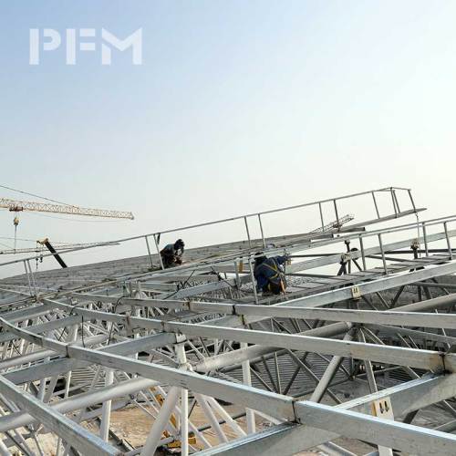 Large-Span Modern Steel Grid Roof Structure Solution Design Fabrication Installation Services