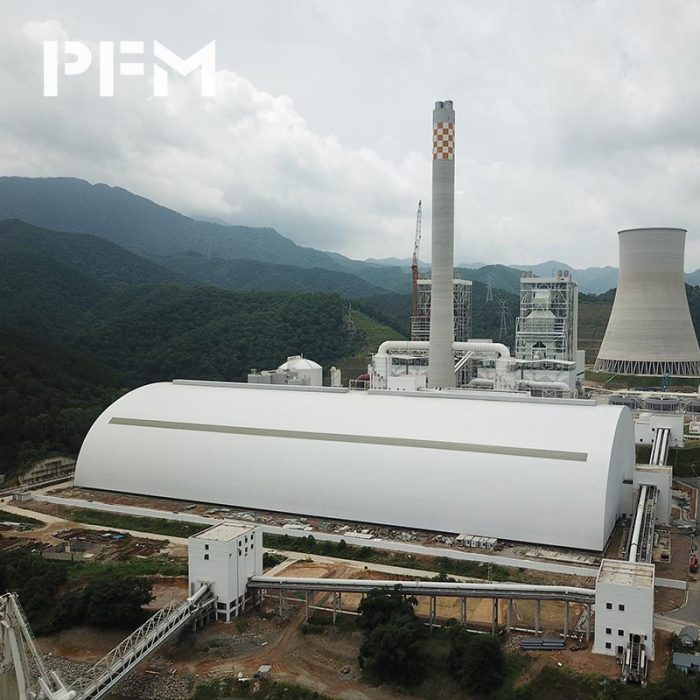 Large Span Roof Grid Structure for Power Plant