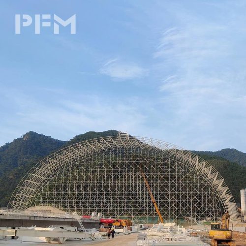 Large Span Roof Grid Structure for Power Plant