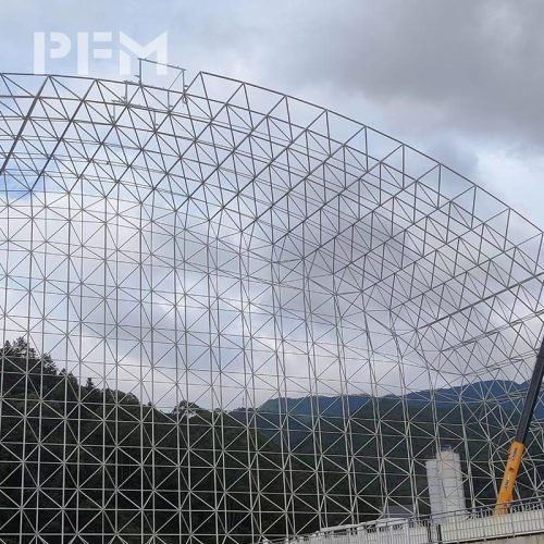 Large Span Roof Grid Structure for Power Plant