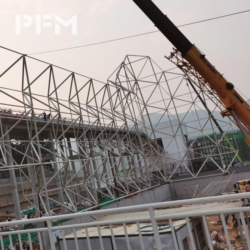 Large Span Roof Grid Structure for Power Plant