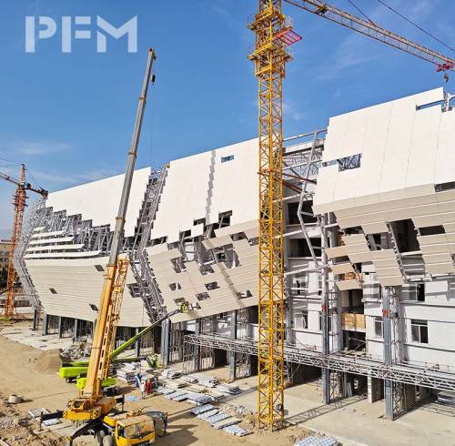 Curved Aluminum Panel Stadium Exterior Curtain Wall for Stadiums
