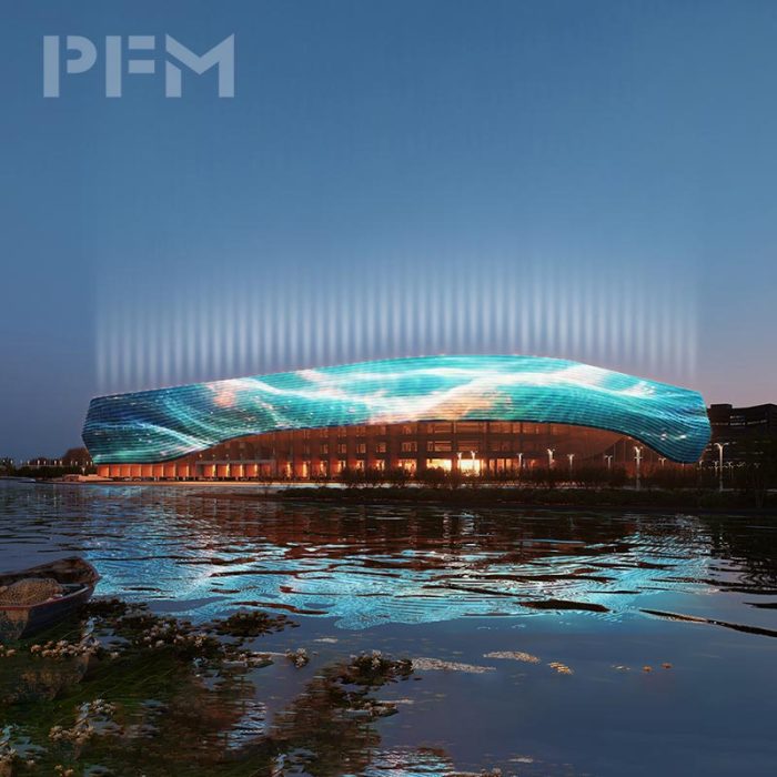 Architectural Facade Lighting System for the Stadium