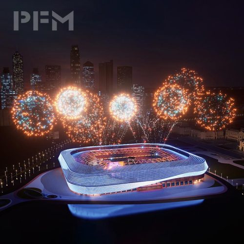 Architectural Facade Lighting System for the Stadium