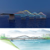 Landmark Overwater Landscape Bridge Design Lighting Show