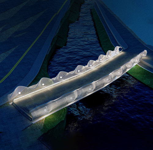 Modern Pearl-inspired Bridge Lighting Art Design