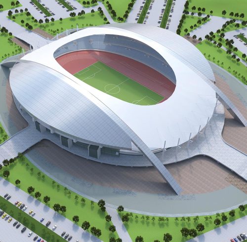Guinea Stadium Roof Steel Structure Renovation Project