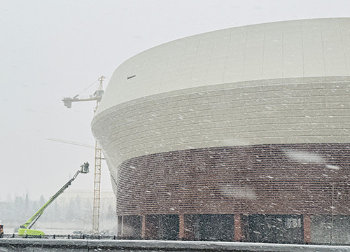 National Stadium in Central Asia | Winter Completion & Final Construction Moments