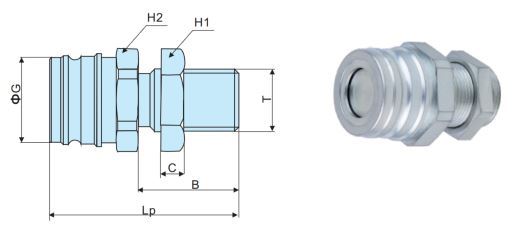 Trailer brake coupling female thread