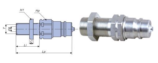 Hydraulic Push-Pull Bulkhead Coupling MALE