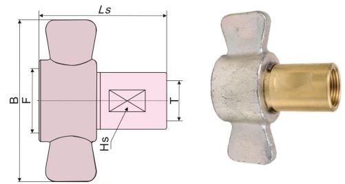 Screw-To-Connect Couplings With Wing Nut
