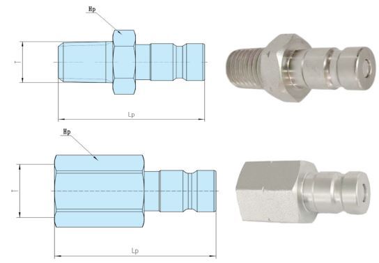 Hydraulic Diagnostic Quick Coupling male thread