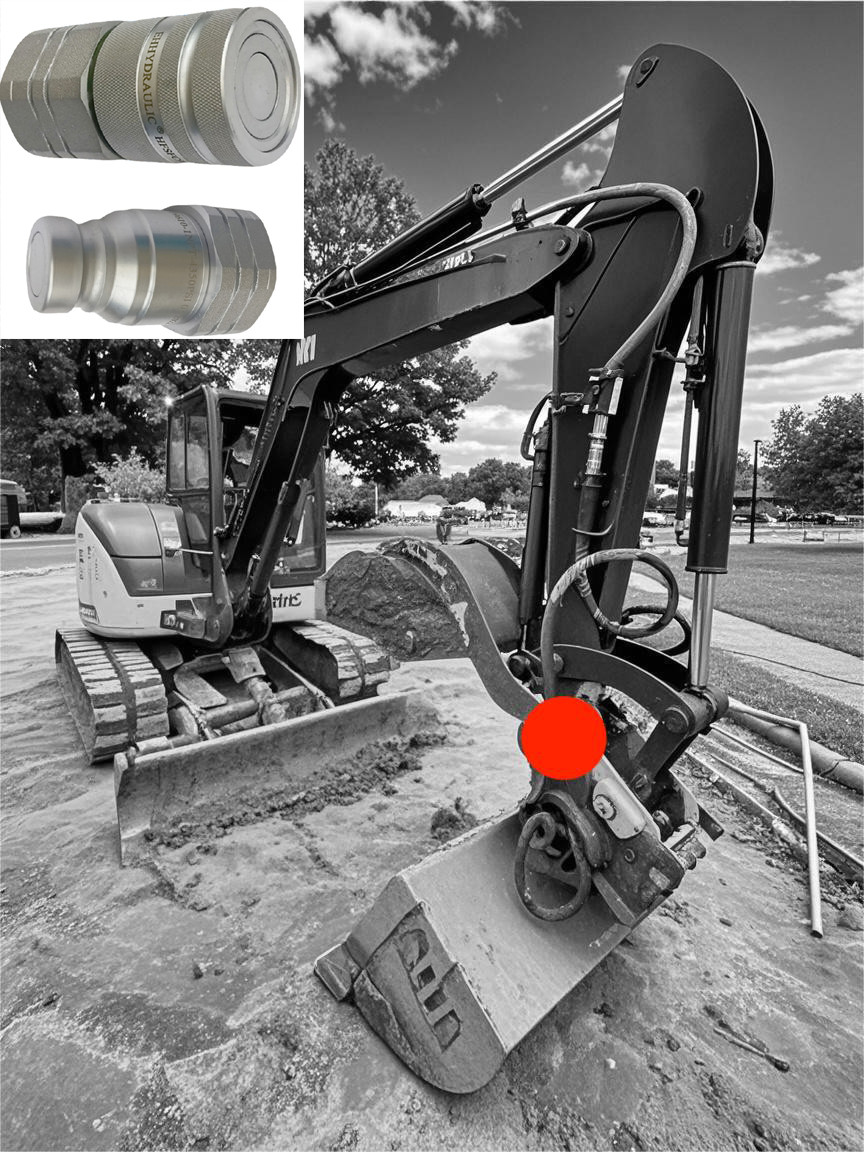  Flat/Flush Couplings (Steel) for Compact Excavator