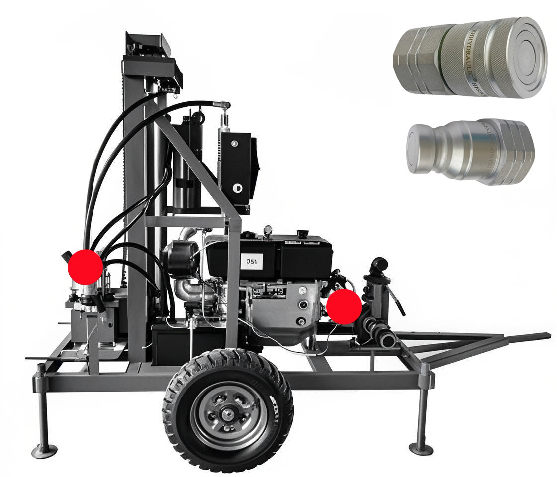  Flat/Flush Couplings for Well Drilling Machines