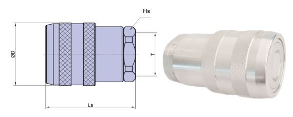 Flat/Flush Face Coupling (Steel) female
