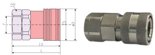 High Pressure Coupling Poppet Valve 
