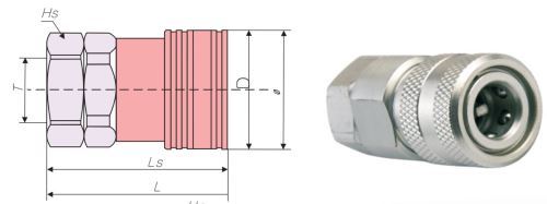 High Pressure Coupling (Steel) Poppet Valve / Unvalved