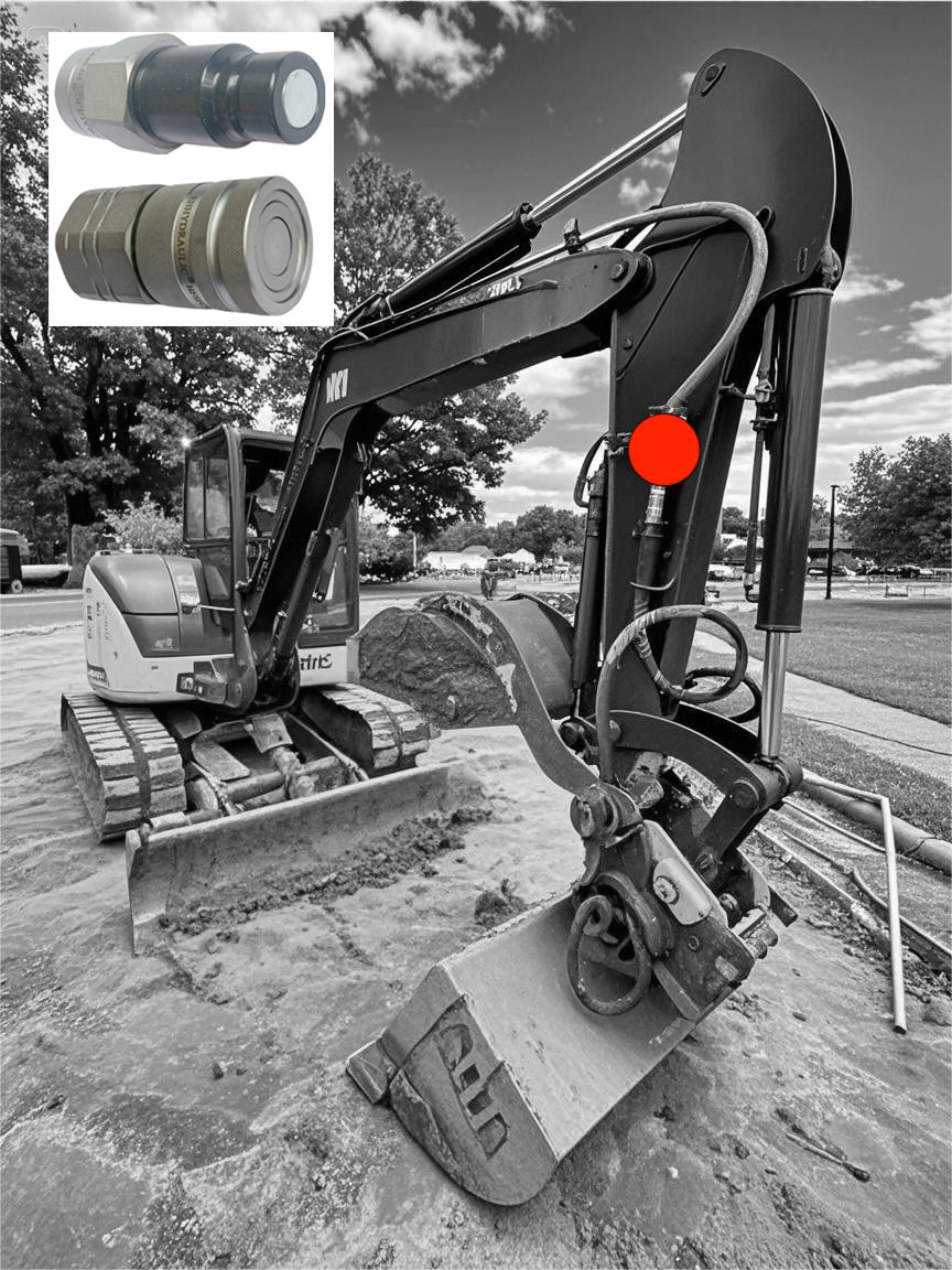 APM Flat Face Quick Couplings for Compact Excavators