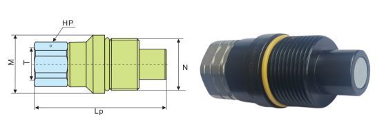 Threaded Flat Face Coupling male