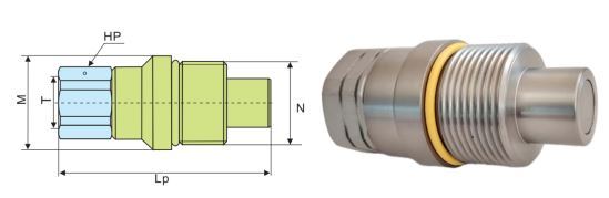 Threaded Flat Face Coupling Male thread