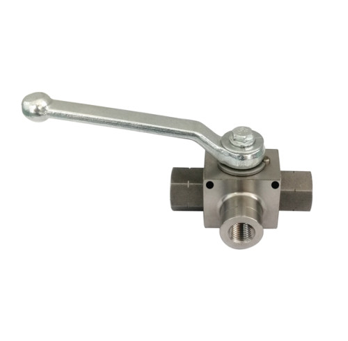 EHVLSS Series | BK3 Three-Way High-Pressure Ball Valve - L Type (Stainless Steel)