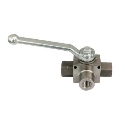 EH EHVLSS Series | BK3 Three-Way High-Pressure Ball Valve - L Type (Stainless Steel)