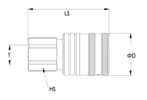 Hydraulic Push-Pull Coupling female