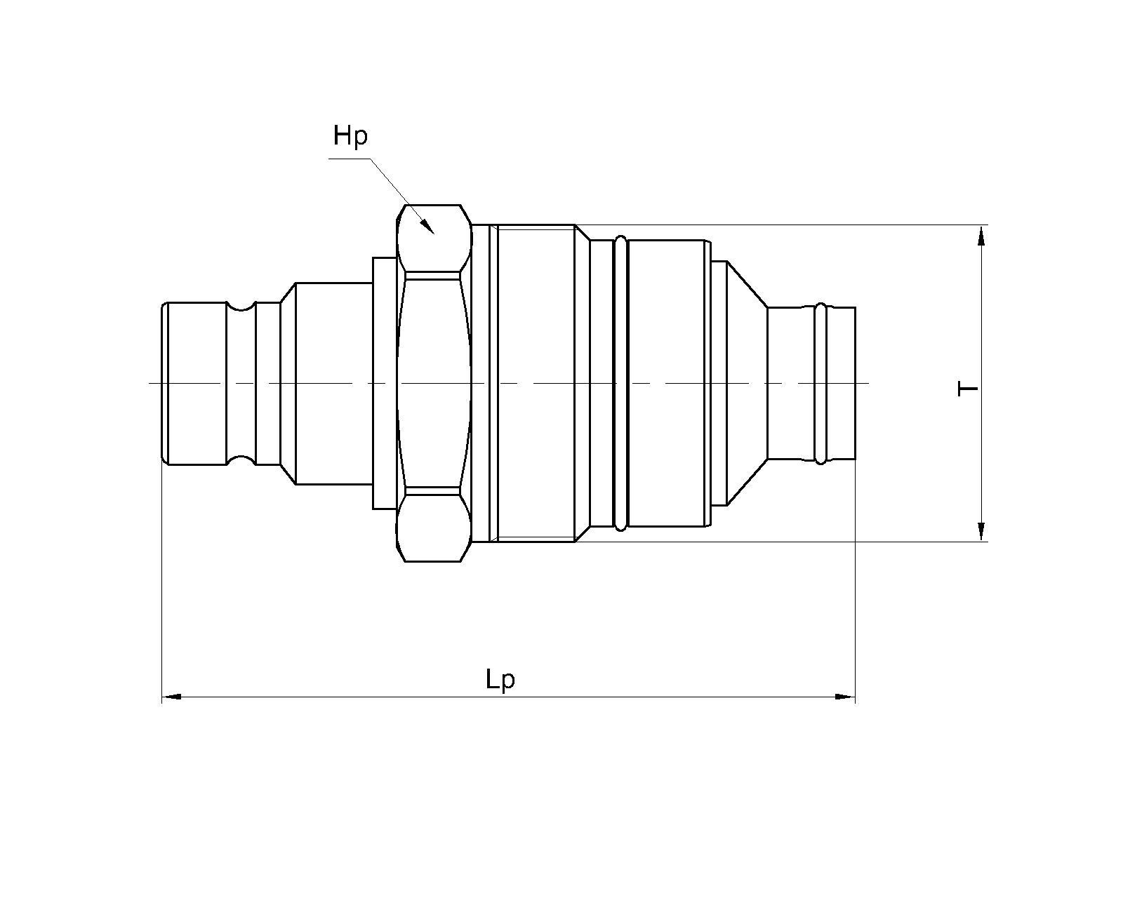 Flat/Flush Face Coupling (Steel) male