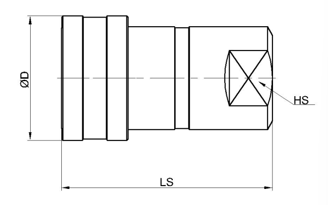 Trailer brake coupling female thread