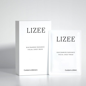 Custom Niacinamide Radiance Facial Sheet Mask for Personal Application