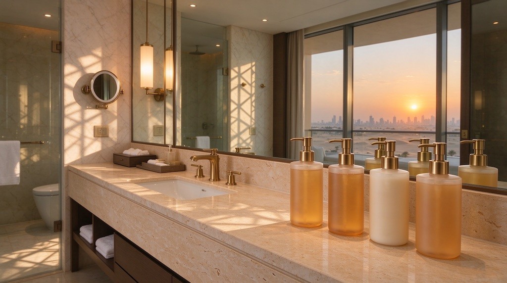 How Do Luxury Hotels Formulate Custom Toiletries for Middle East Water & Heat?