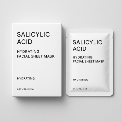 Custom Salicylic Acid Hydrating Facial Sheet Mask for Personal Use