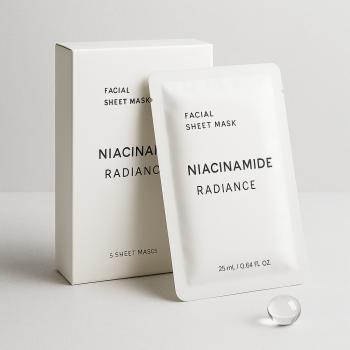 Custom Niacinamide Radiance Facial Sheet Mask for Personal Application