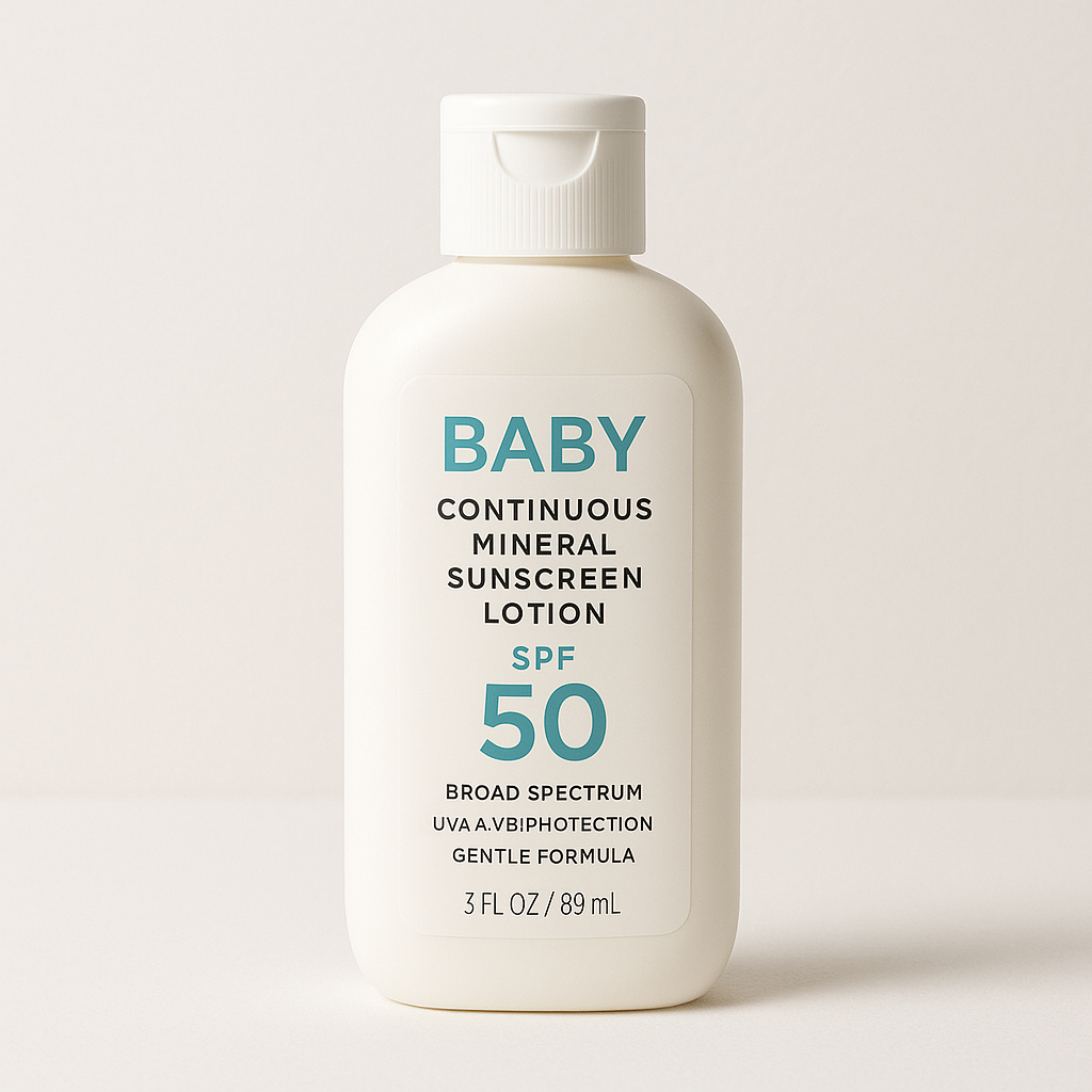 The Image of Finished Product for Baby Continuous Mineral Sunscreen Lotion