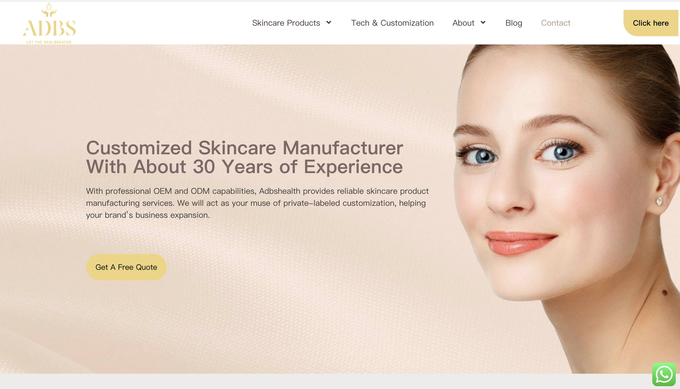 The Image of Adbshealth's Main Site