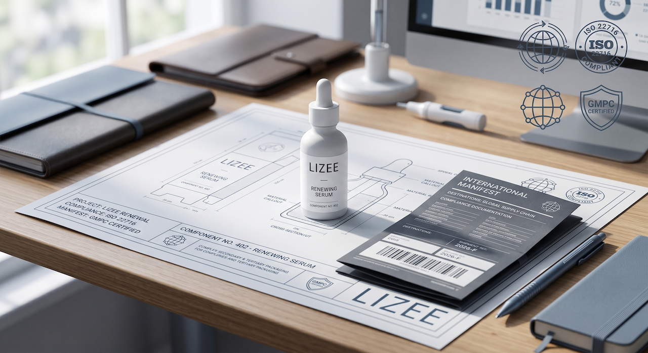 End to end contract manufacturing skincare service from formulation design to global logistics by LIZEE