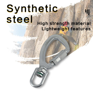 Custom 23kn Ear Shape Snap Hook for Climbing & Emergency Rescue | High-Strength Steel Carabiner Clip