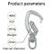 Custom 23kn Ear Shape Snap Hook for Climbing & Emergency Rescue | High-Strength Steel Carabiner Clip